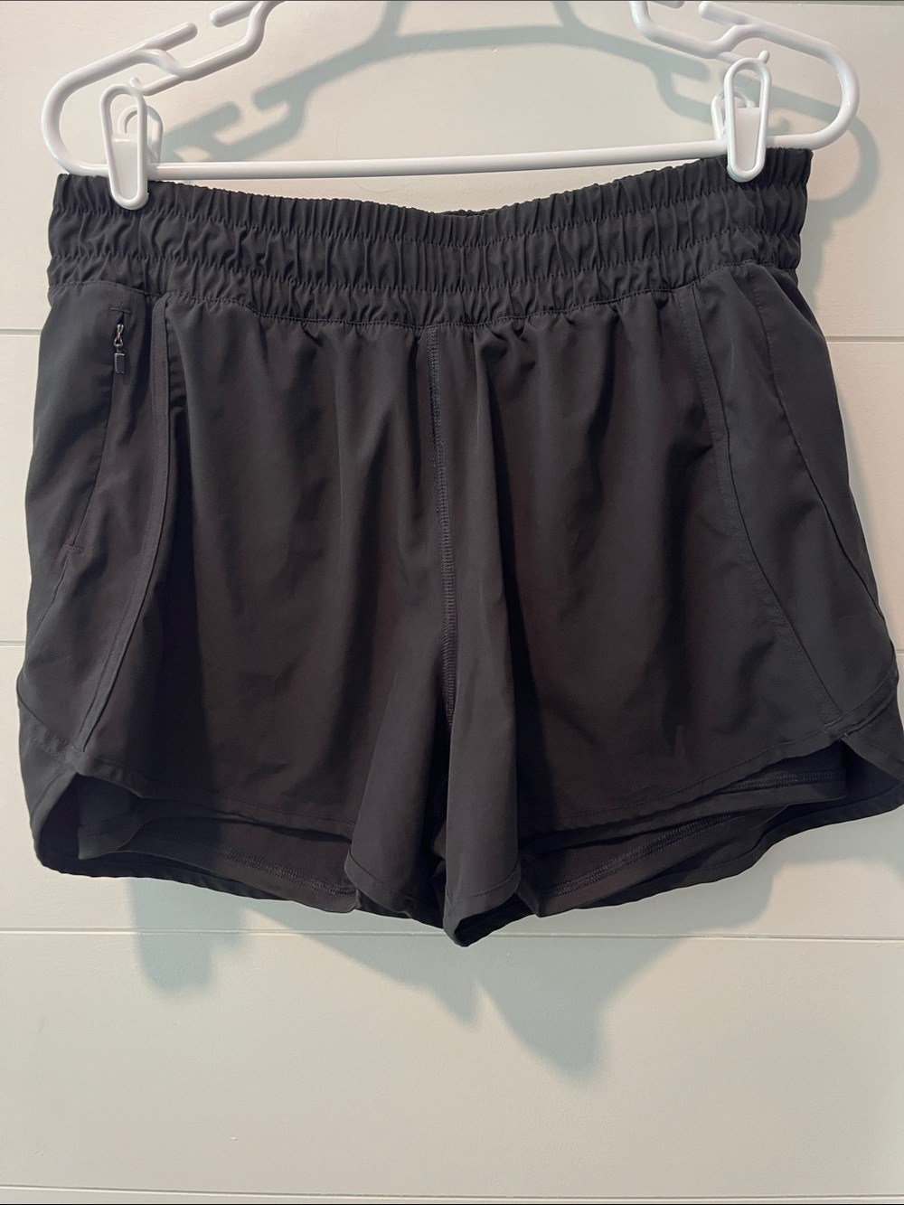 Avia Black Women's Athletic Running Shorts with Zip Pocket